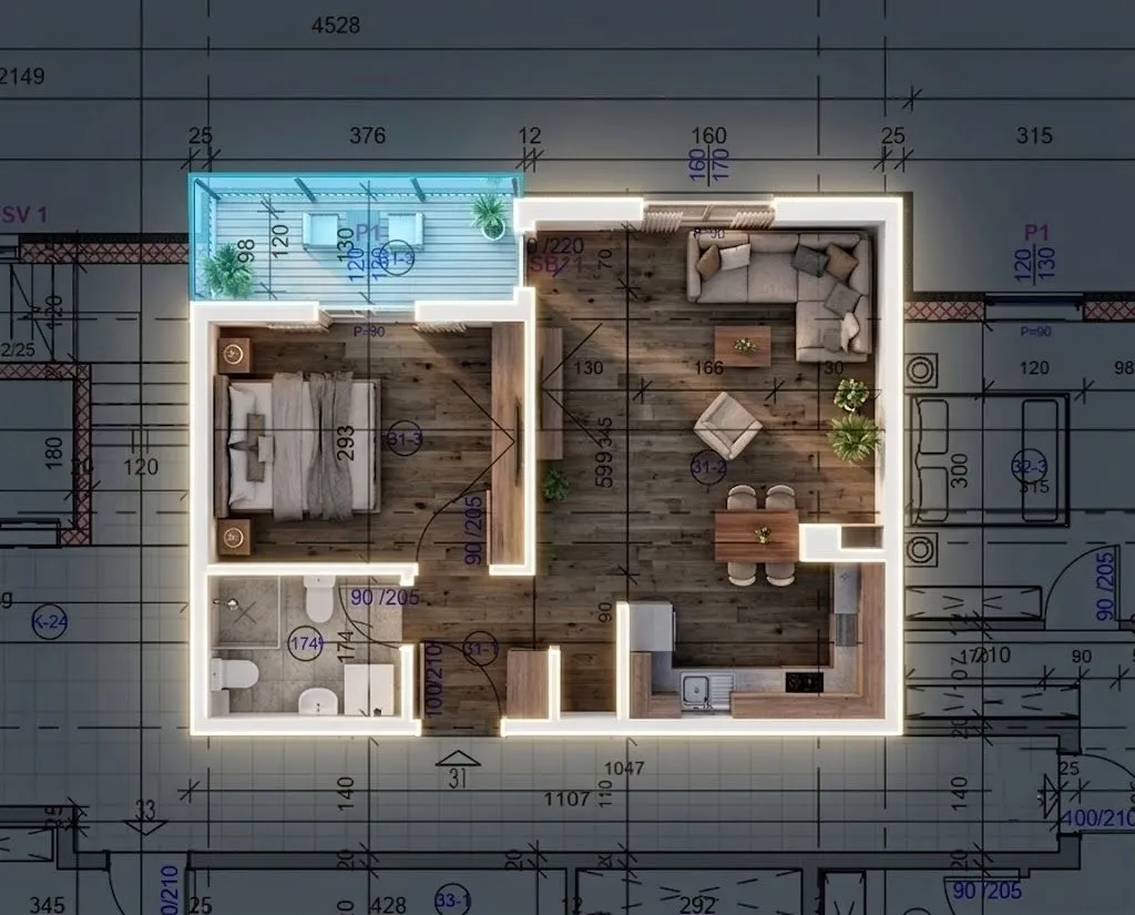 Plan stana Tip A u objektu The Pinnacle VPL, Velika Plana